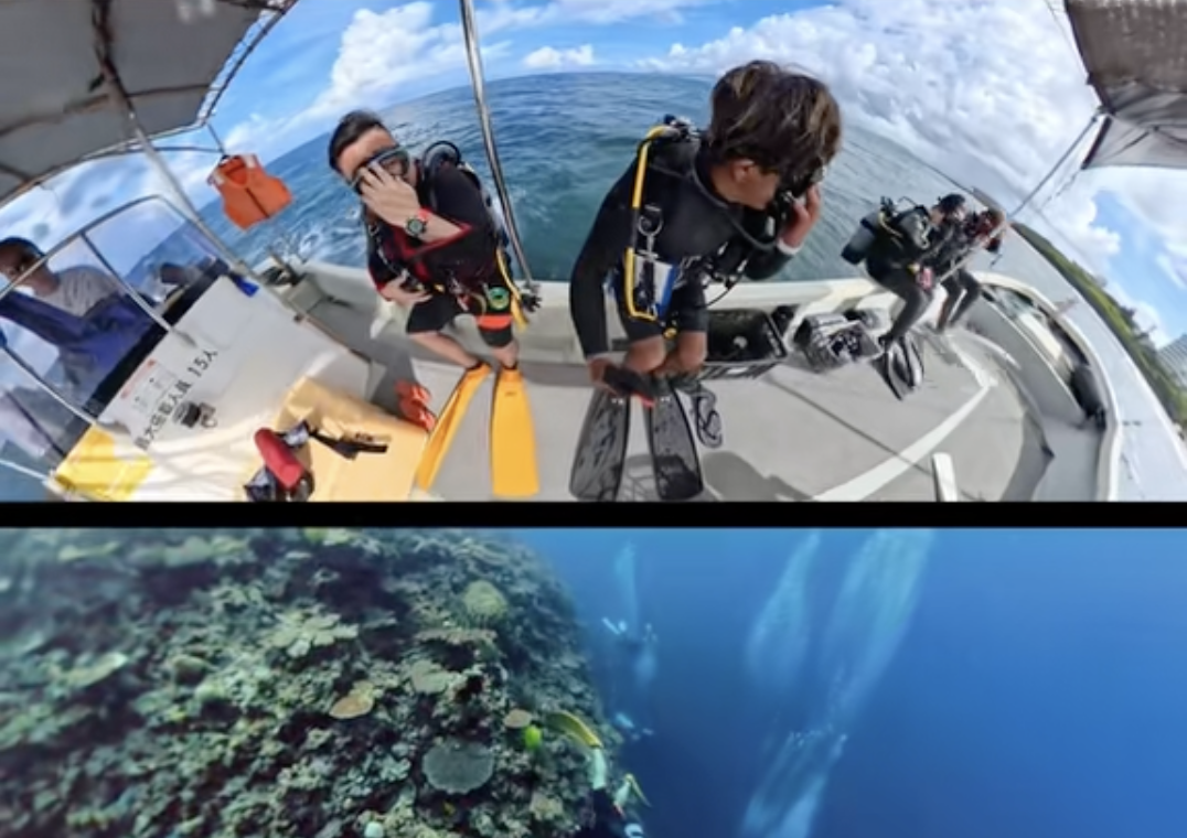 恩納村万座でドリフトダイビング