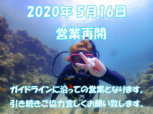 ガイドラインに沿った営業再開のお知らせ。