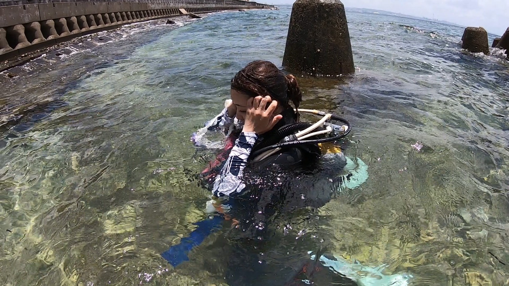 沖縄　砂辺カルフォルニアでダイビング！！