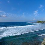 恩納村 台風後の海